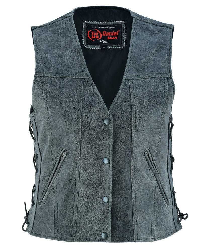 DS205V Women's Gray Single Back Panel Concealed Carry Vest Daniel Smart Manufacturing