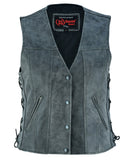 DS205V Women's Gray Single Back Panel Concealed Carry Vest Daniel Smart Manufacturing