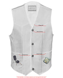 DS115 Men's Single Back Panel Concealed Carry Vest Daniel Smart Manufacturing