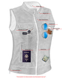 DS229 Women's Premium Single Back Panel Concealment Vest - GRAY Daniel Smart Manufacturing