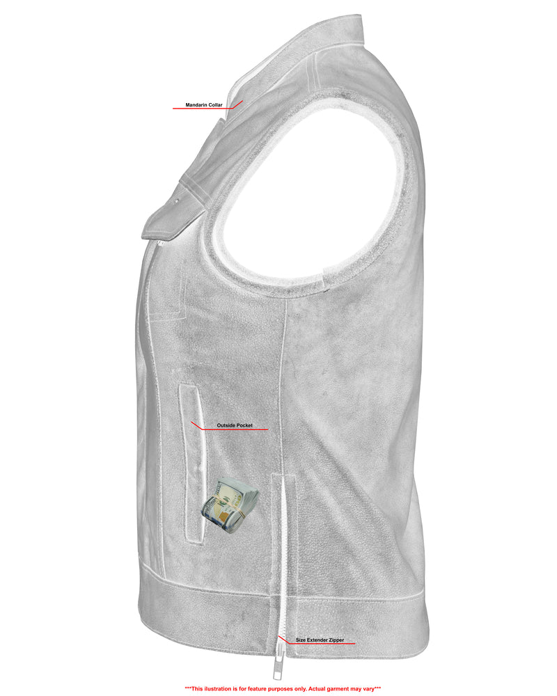 DS229 Women's Premium Single Back Panel Concealment Vest - GRAY Daniel Smart Manufacturing