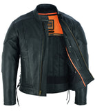 DS777 Men's Vented M/C Jacket Side Laces Daniel Smart Manufacturing