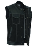 DM900 Men's Leather/Denim Combo Vest Daniel Smart Manufacturing