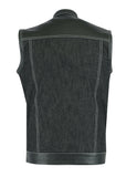 DM900 Men's Leather/Denim Combo Vest Daniel Smart Manufacturing