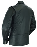 DS712TALL Men's Classic Plain Side Police Style M/C Jacket - TALL Daniel Smart Manufacturing