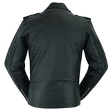 DS712TALL Men's Classic Plain Side Police Style M/C Jacket - TALL Daniel Smart Manufacturing