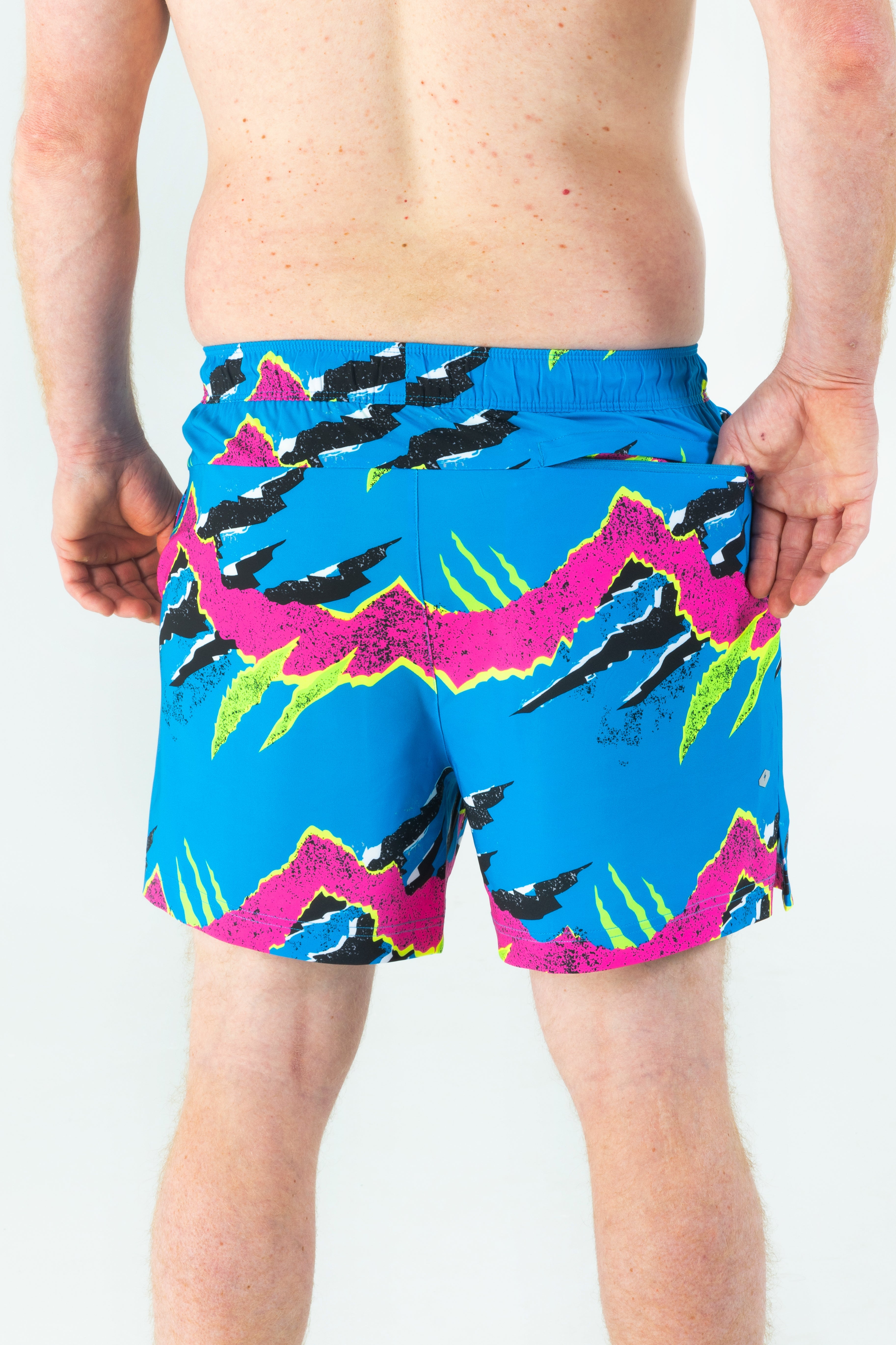 The Melted Popsicle | Retro Neon Ball Hammock® Pouch 5" Swim Trunks