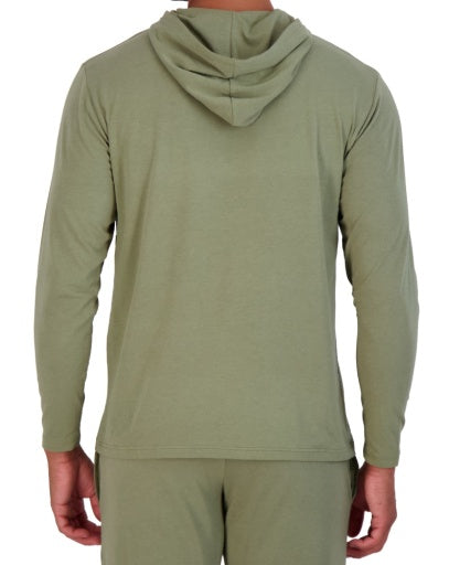 Wood Underwear olive long sleeve hoodie