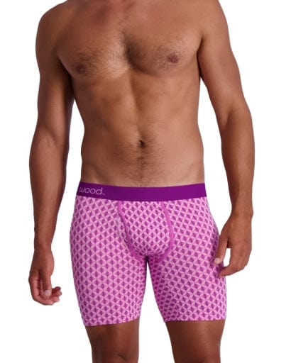 Wood Underwear purple interlock biker brief w/fly