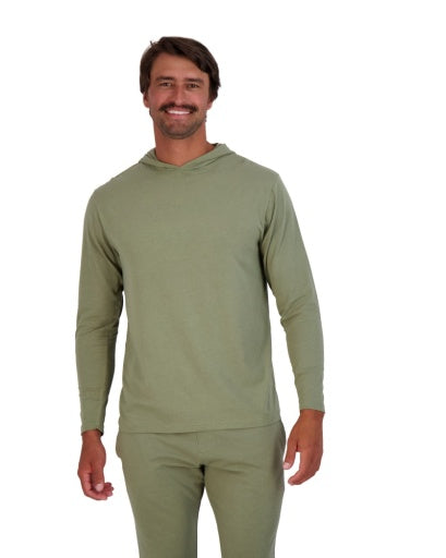 Wood Underwear olive long sleeve hoodie