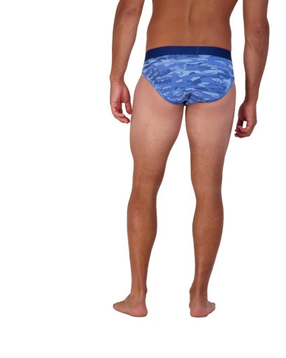 Wood Underwear blue camo hip brief