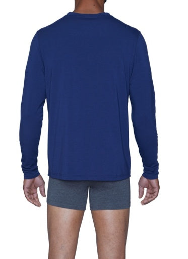 Wood Underwear deep space blue long sleeve henley