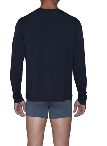 Wood Underwear black long sleeve henley