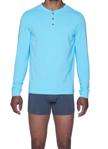 Wood Underwear sky clearance priced - long sleeve henley - regular wholesale $29