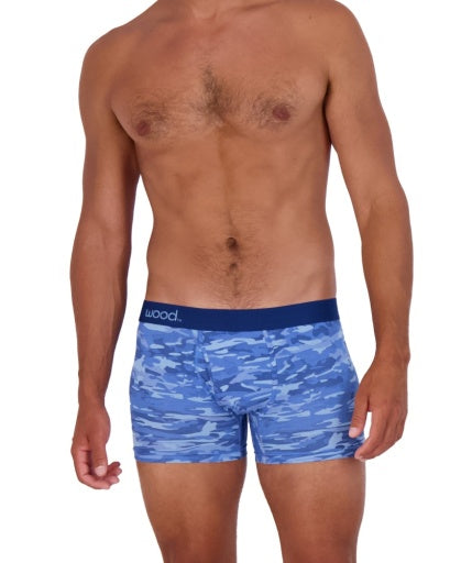 Wood Underwear blue camo boxer brief w/fly