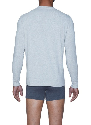 Wood Underwear heather grey long sleeve henley