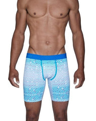 Wood Underwear blue diamond gradient biker brief w/fly