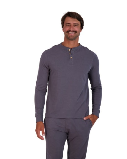 Wood Underwear iron long sleeve henley