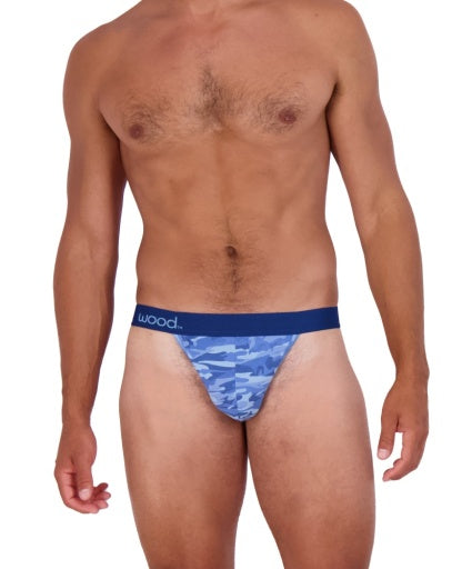 Wood Underwear blue camo thong