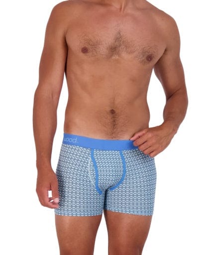 Wood Underwear steel blue rings boxer brief w/fly