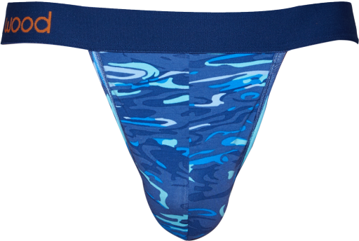 Wood Underwear blue liquid thong