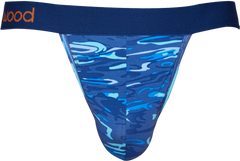 Wood Underwear blue liquid thong