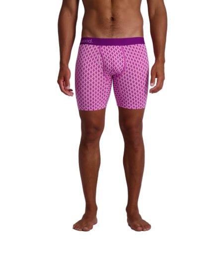 Wood Underwear purple interlock biker brief w/fly