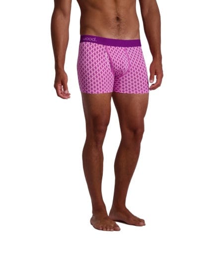 Wood Underwear purple interlock boxer brief w/fly