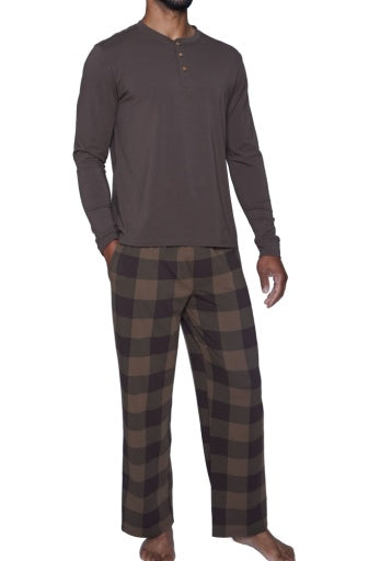 Wood Underwear chestnut checkers lounge pant