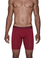 Wood Underwear burgundy red biker brief w/fly