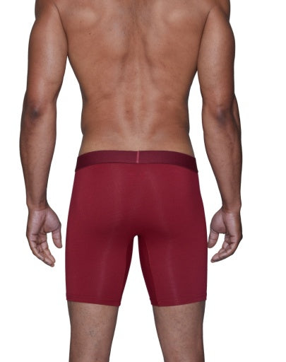 Wood Underwear burgundy red biker brief w/fly