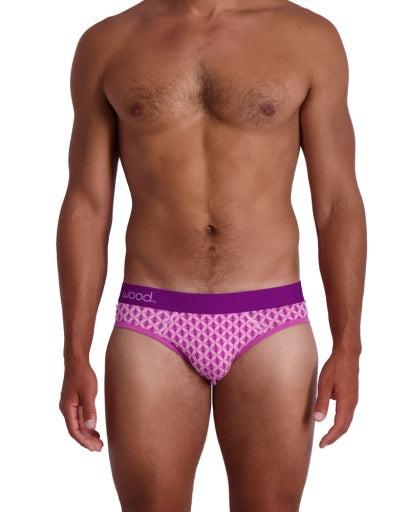 Wood Underwear purple interlock hip brief