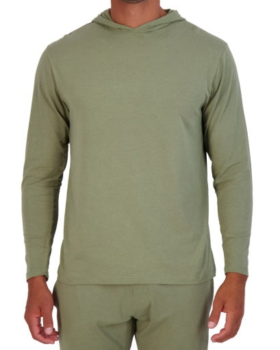 Wood Underwear olive long sleeve hoodie