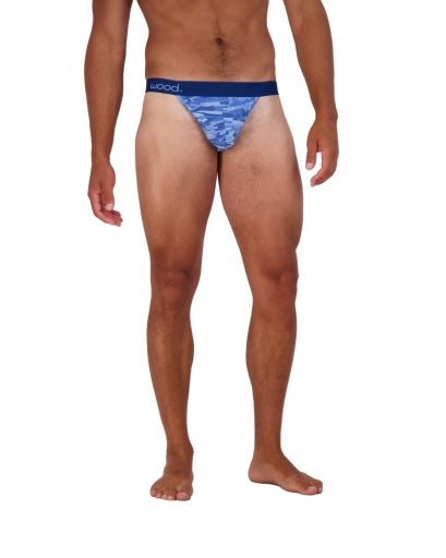 Wood Underwear blue camo thong