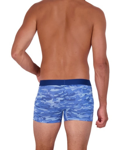 Wood Underwear blue camo boxer brief w/fly