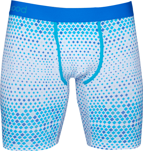 Wood Underwear blue diamond gradient biker brief w/fly