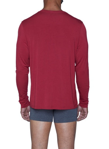 Wood Underwear burgundy luxe-l006 luxe henley