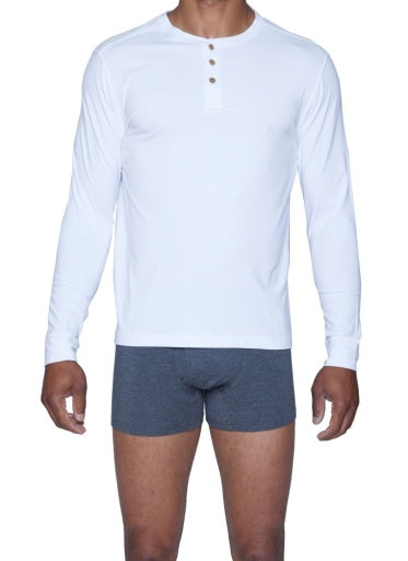 Wood Underwear white long sleeve henley