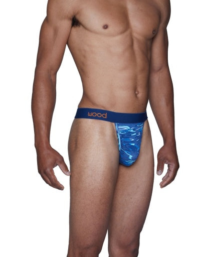 Wood Underwear blue liquid thong