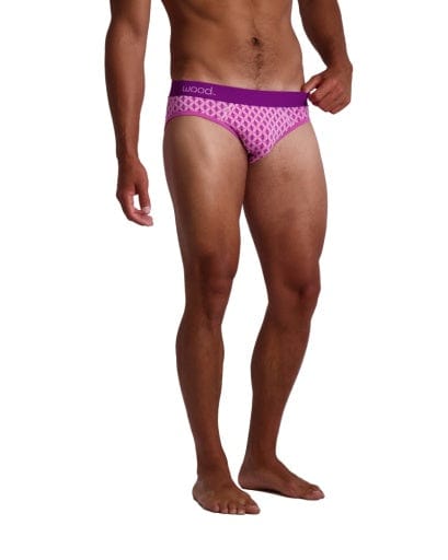 Wood Underwear purple interlock hip brief