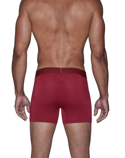 Wood Underwear burgundy red boxer brief w/fly