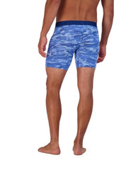 Wood Underwear blue camo biker brief w/fly