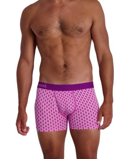 Wood Underwear purple interlock boxer brief w/fly