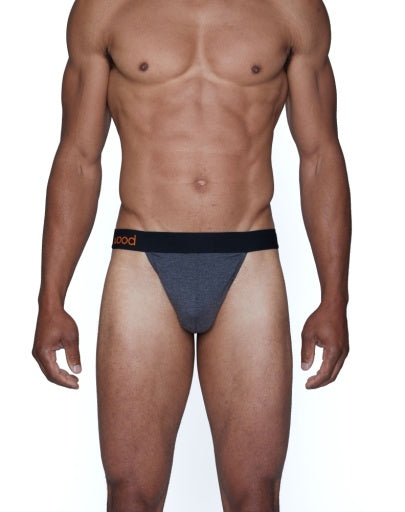 Wood Underwear charcoal heather thong