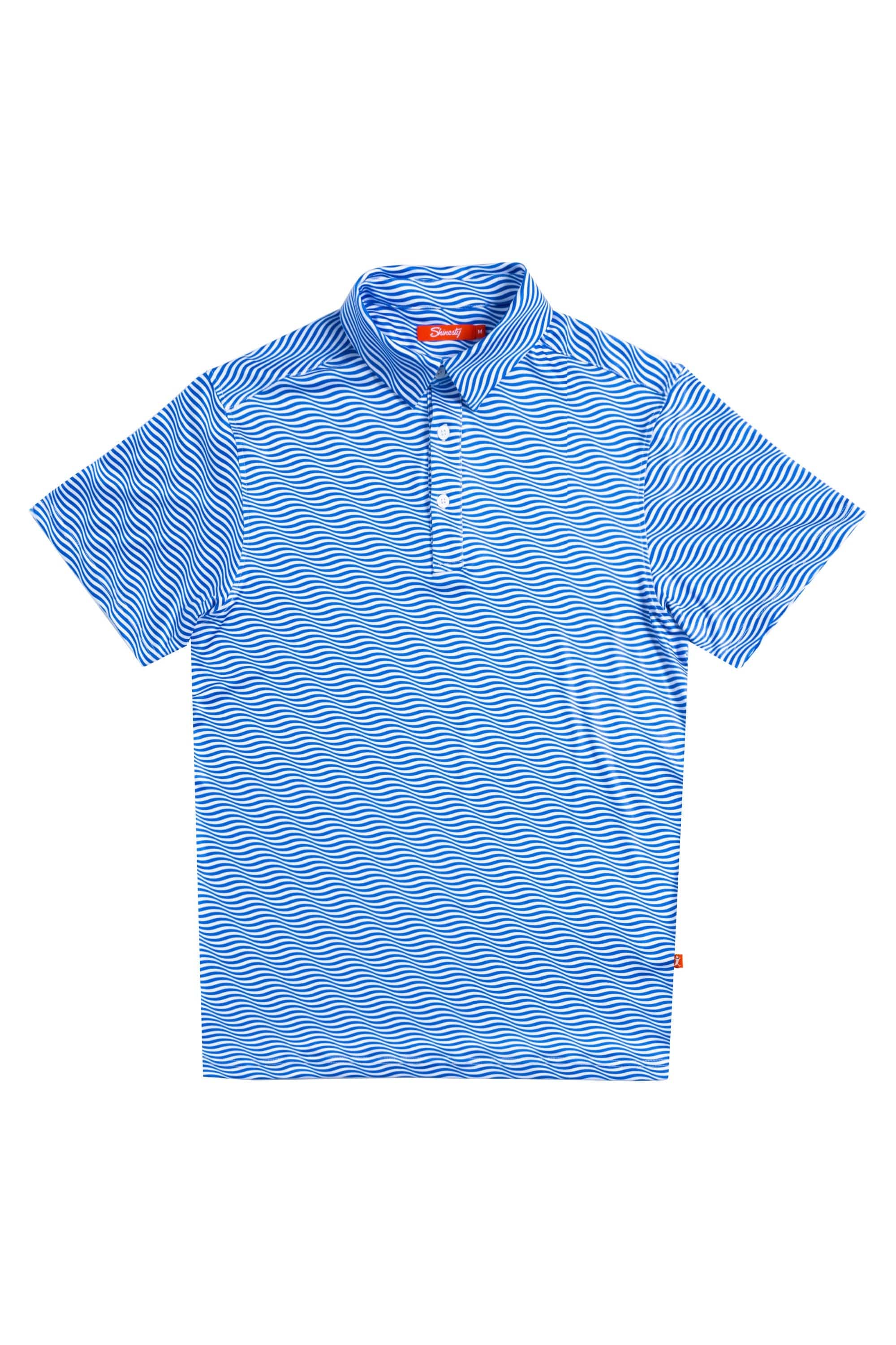 The Swim Lesson | Blue Wave Tropical Men’s Polo - Shinesty