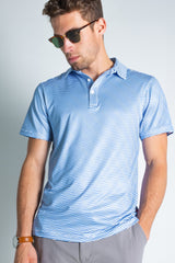 The Swim Lesson | Blue Wave Tropical Men’s Polo - Shinesty