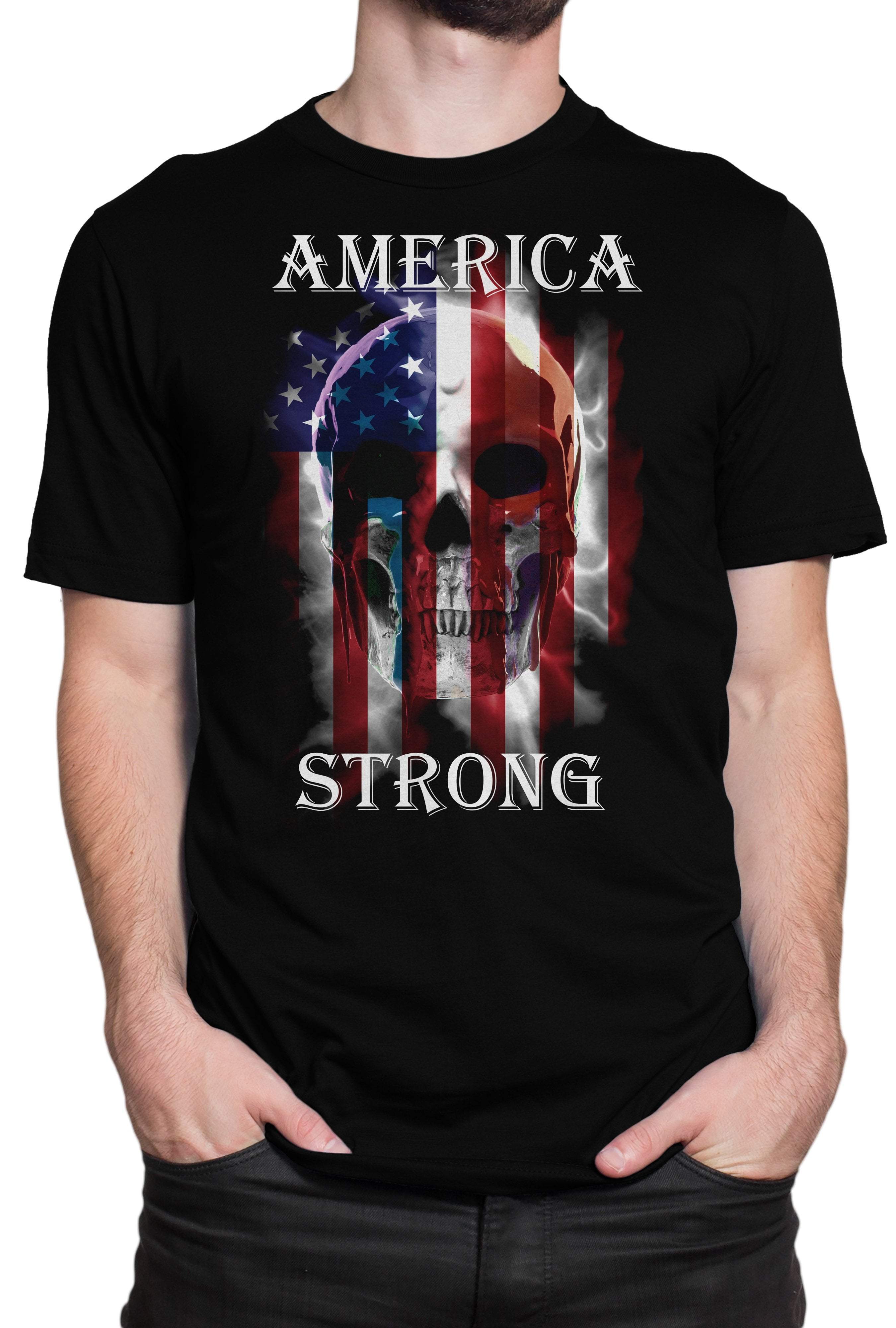 America Strong T-Shirt - Black - Flyclothing LLC