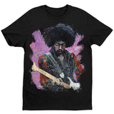 Jimi Hendrix Painted T-Shirt - Black - Flyclothing LLC