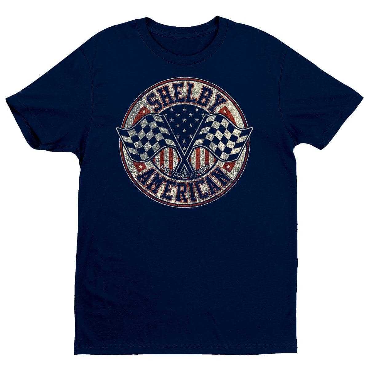 SHELBY American Crossed Flags T-Shirt - Navy - Flyclothing LLC