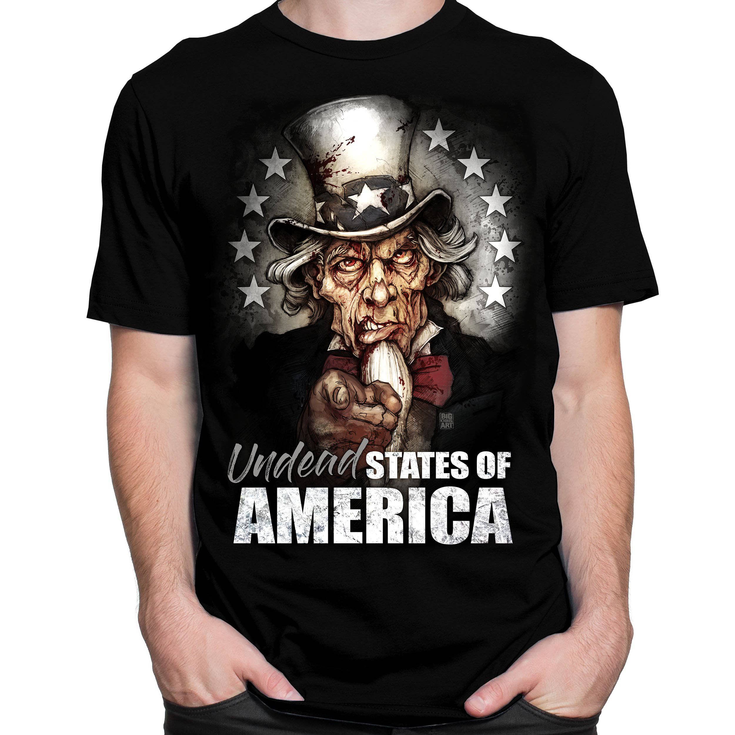 Undead States of America T-Shirt - Black - Flyclothing LLC